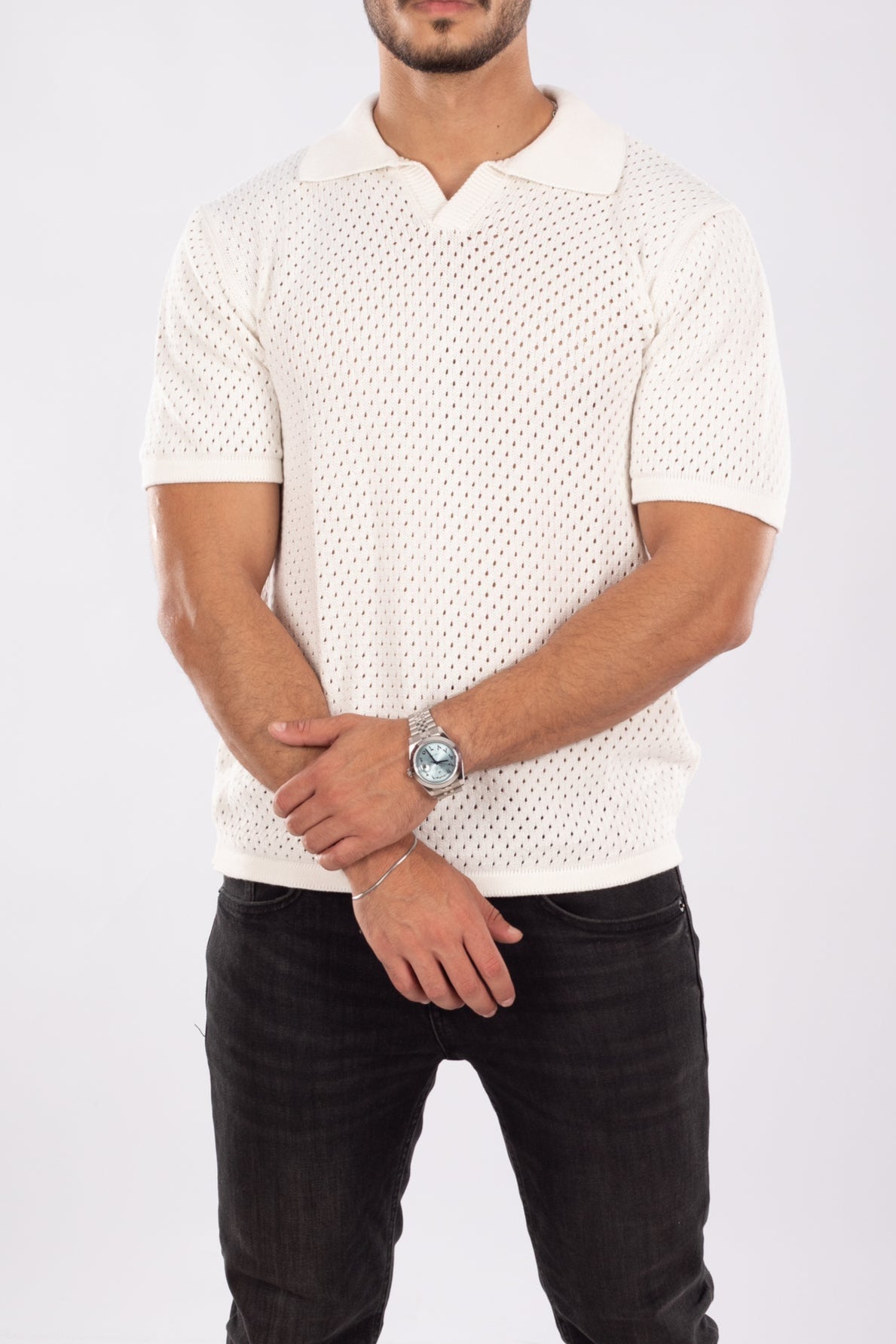 White Eyeknit Polo shirt
