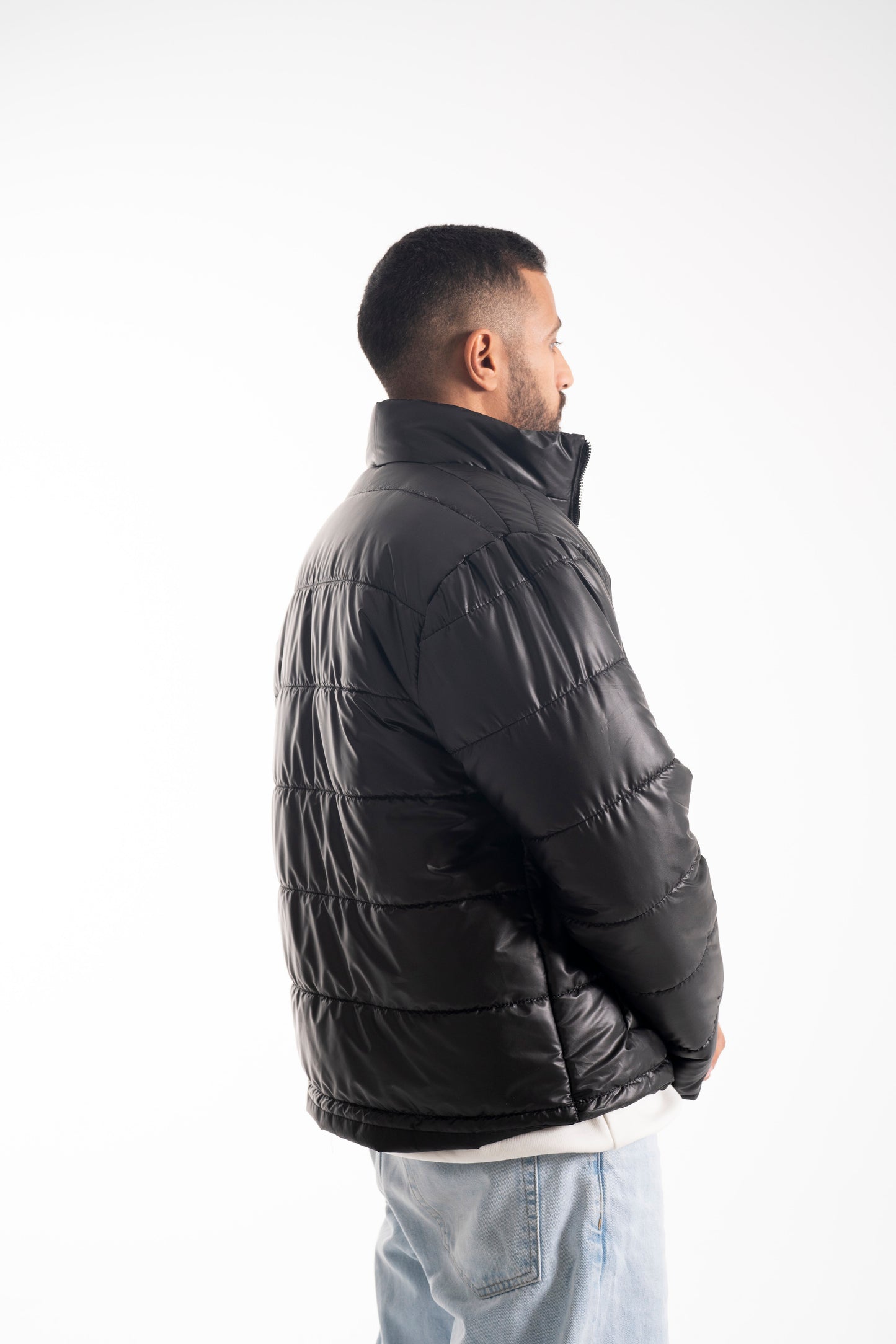 Leather Puffer Jacket
