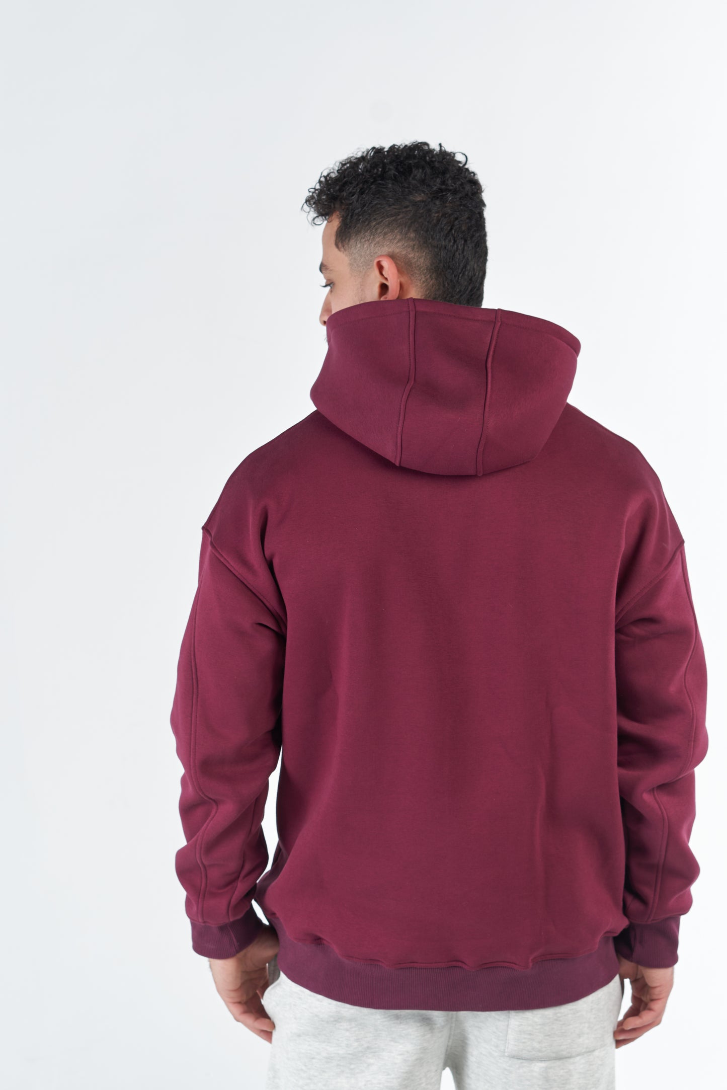 Burgundy Oversized-Hoodie