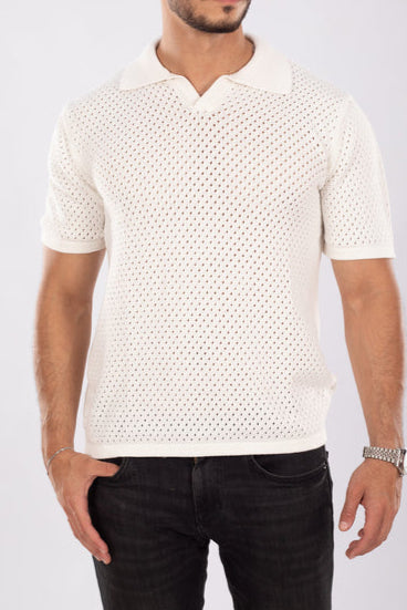 White Eyeknit Polo shirt