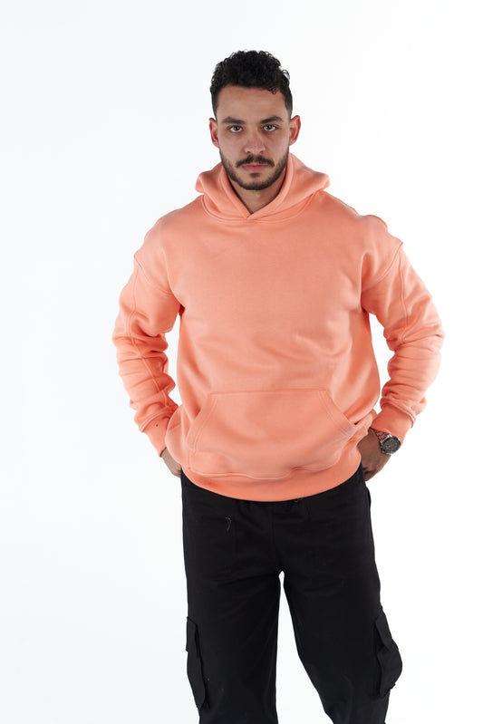 Coral pink Oversized-Hoodie