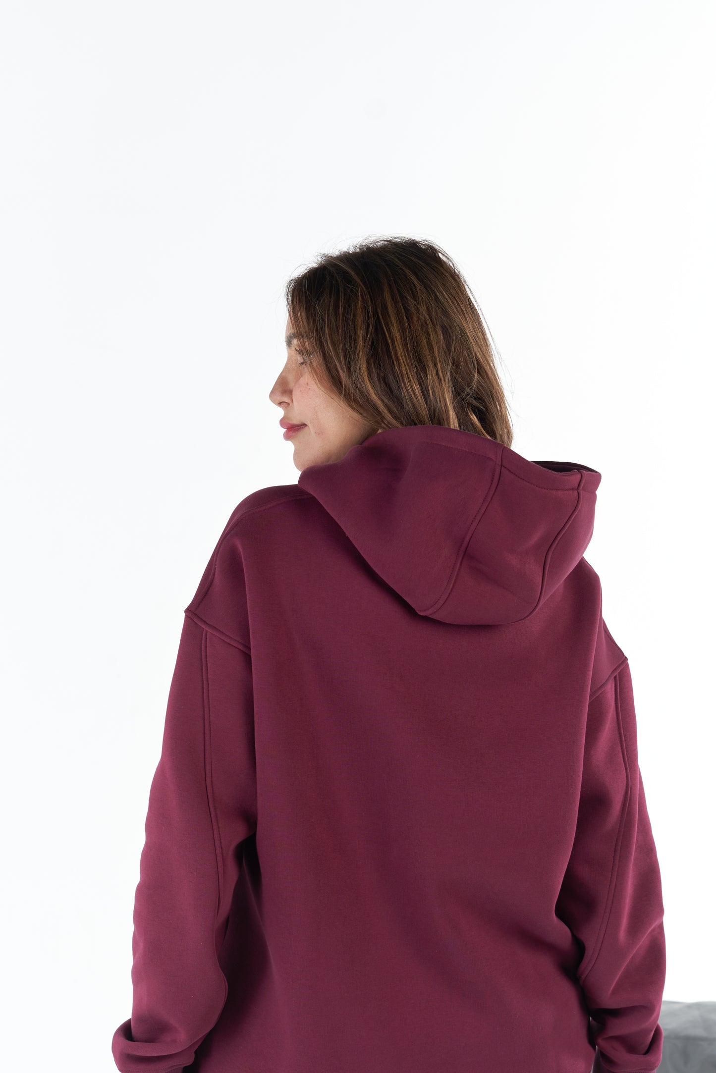 Burgundy Oversized-Hoodie