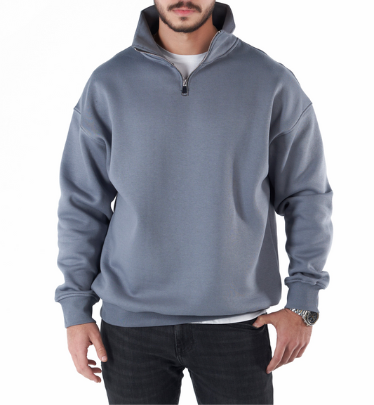 Gray petrol Quarter-Zip Sweatshirt