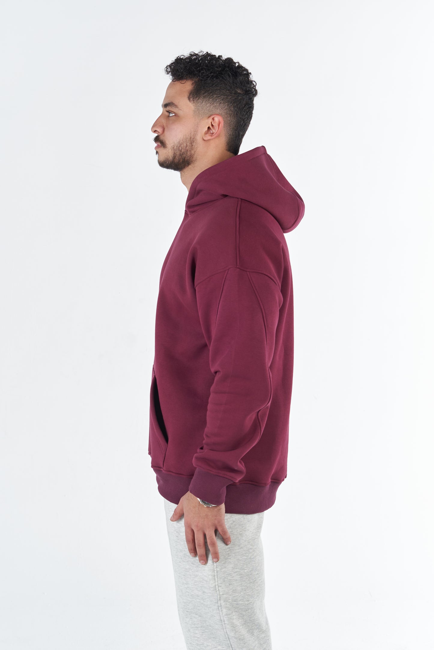 Burgundy Oversized-Hoodie