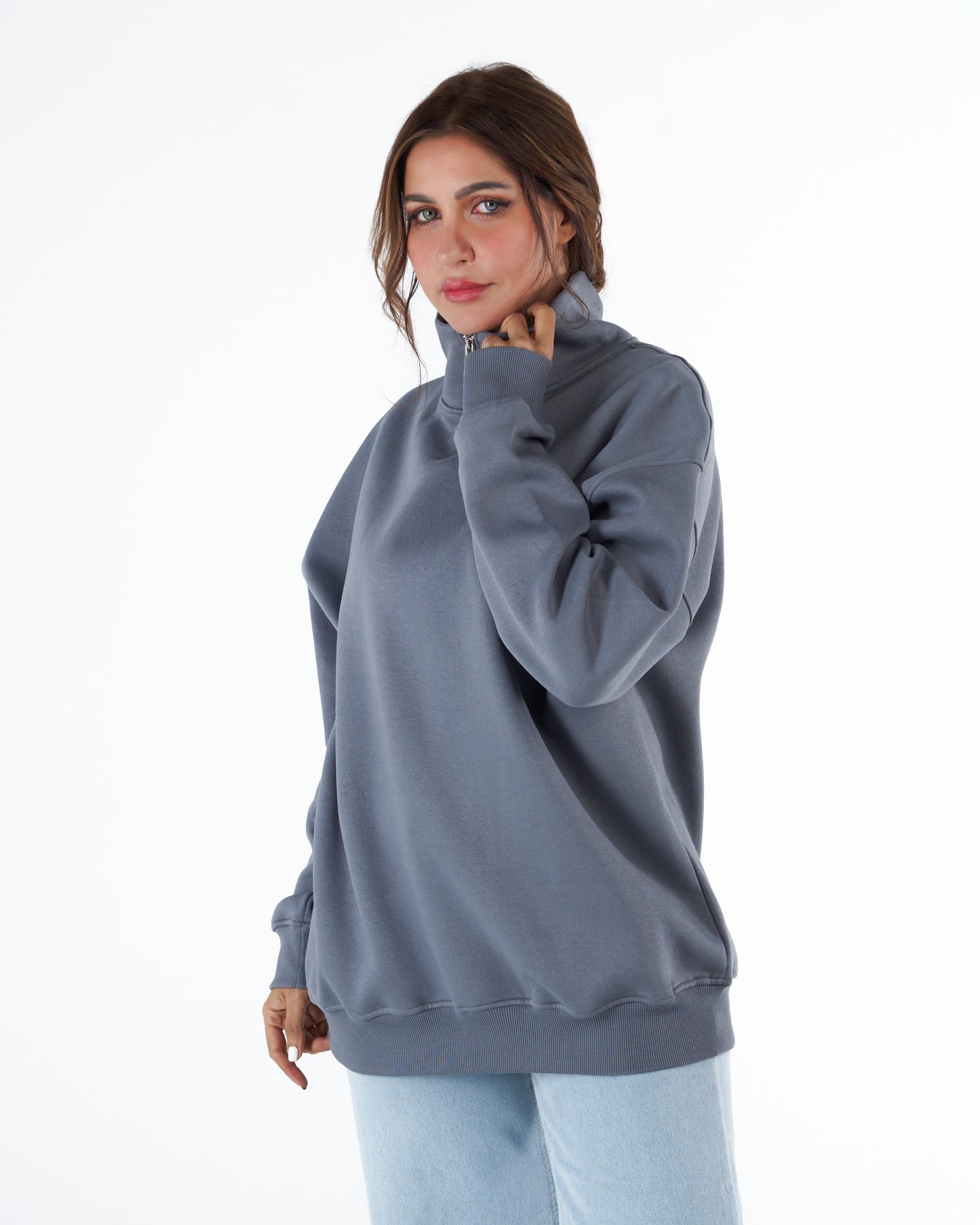 Gray petrol Quarter-Zip Sweatshirt